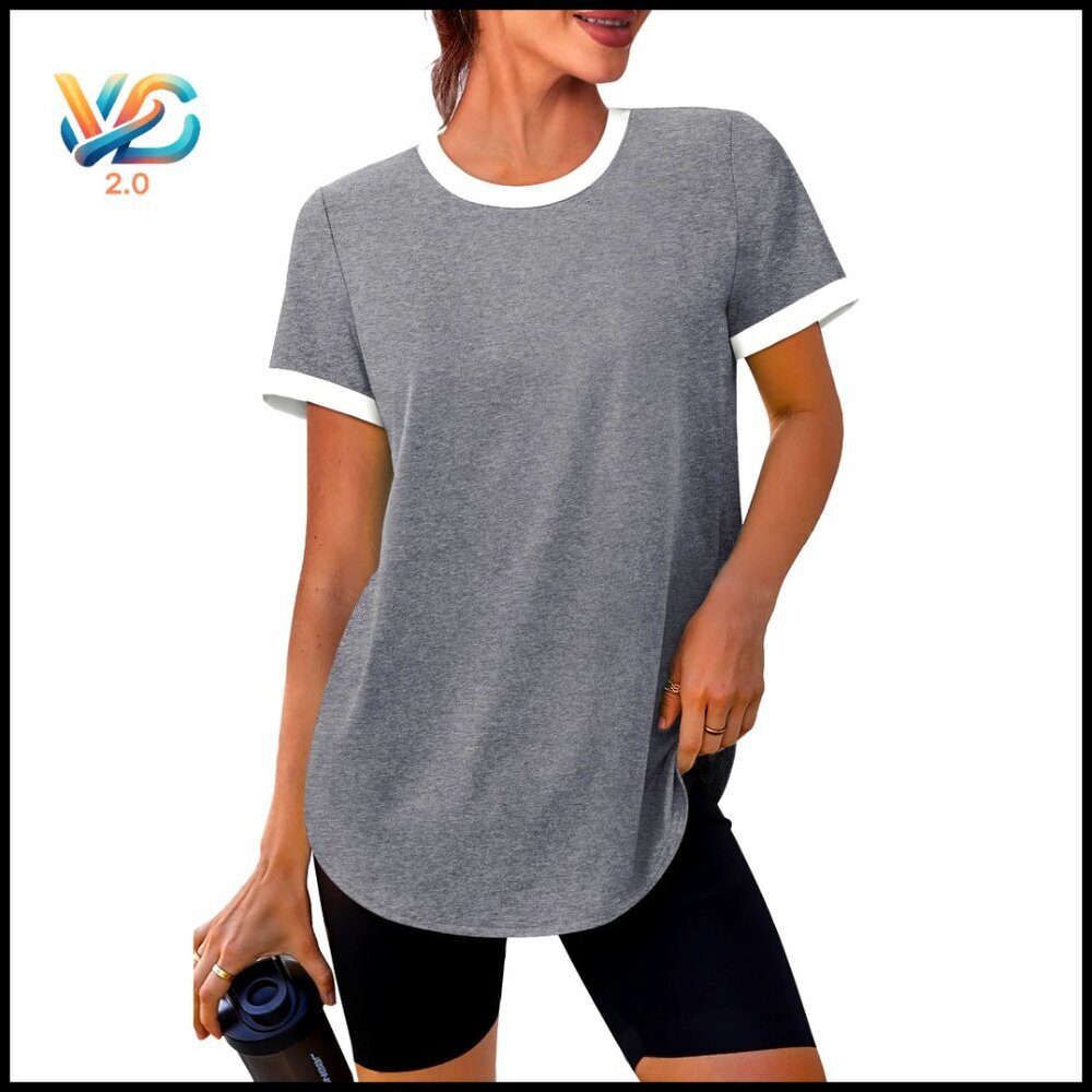 Loose Fit UPF 50+ Athletic T-Shirt,‎ Moisture Wicking, Sun Protection